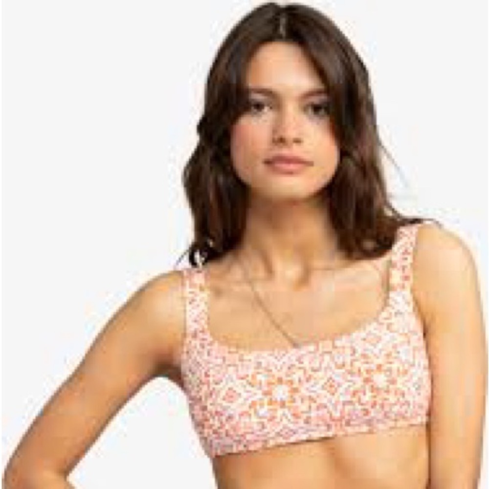 Roxy fresco tile bikini top new with tags Top Only